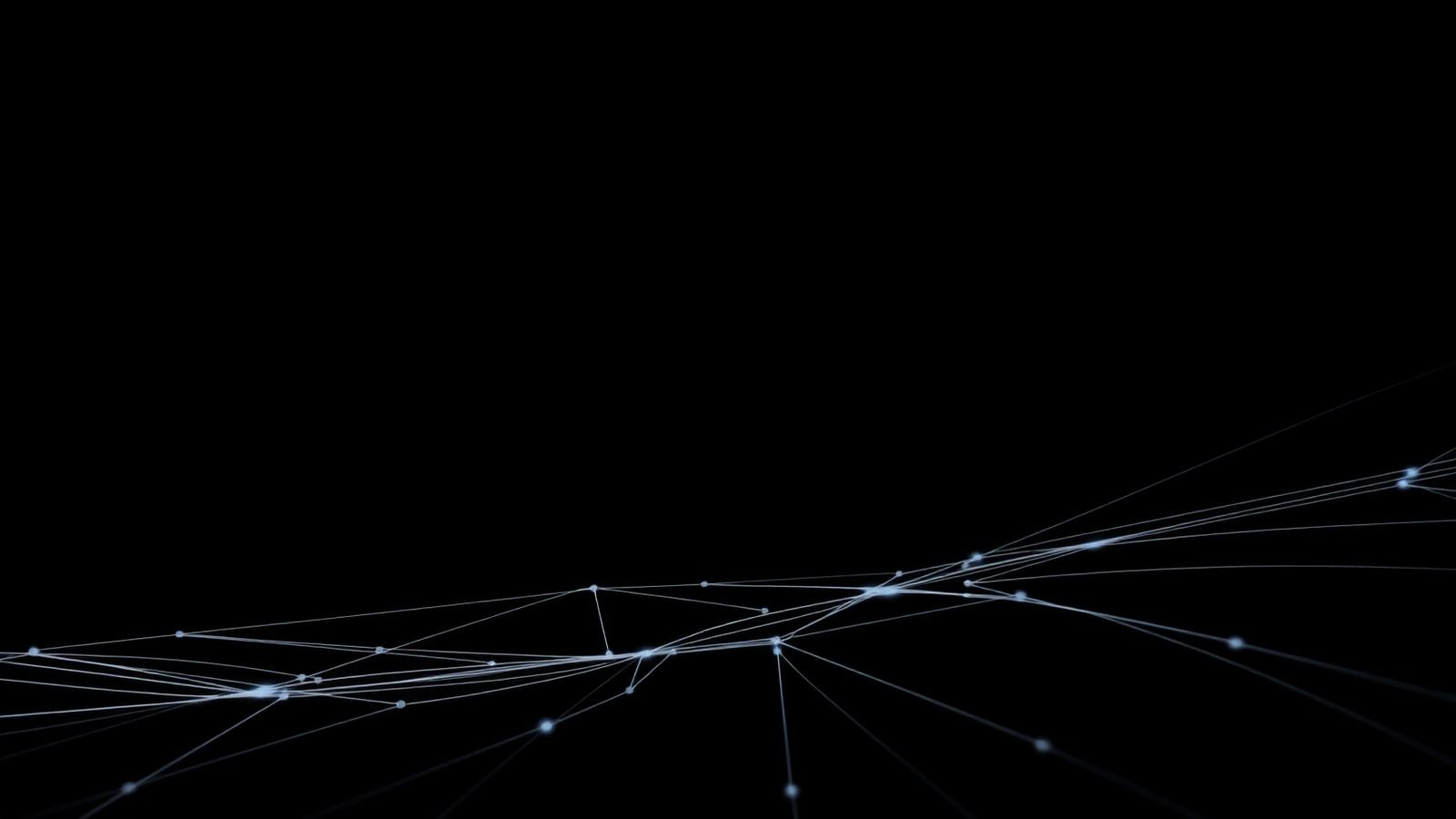Abstract visualisation of connected network nodes representing secure data flow